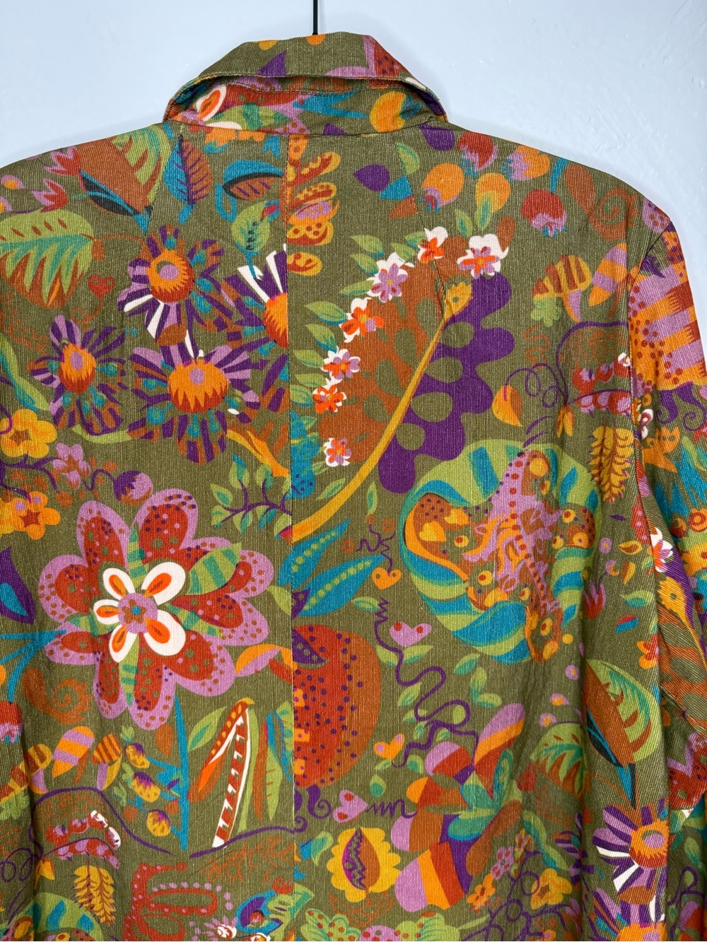 Ivy Jane Floral Patchwork Blazer Jacket XL Boho Retro Art to Wear - Picture 8 of 12